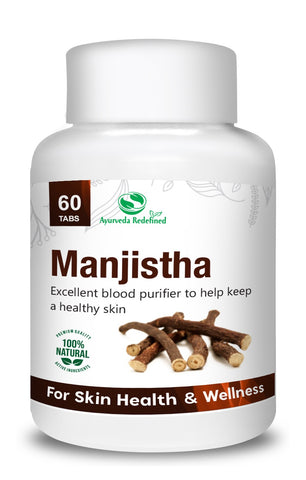 Ayurveda Redefined Manjistha Tablets - 60 Tabs | Rubia cordifolia | Indian Madder