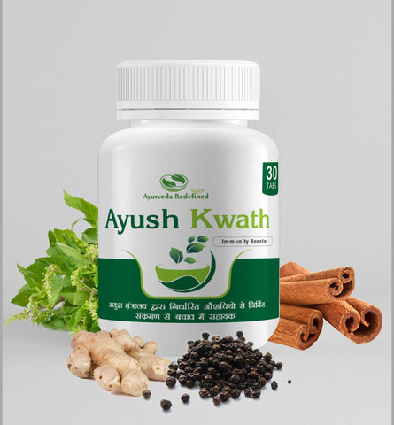Ayush Kwath 30 Tablets | Immunity Booster for Adults, Kids & Aged | Natural Ingredients - Tulsi, Dalchini, Sonth, Kali mirch