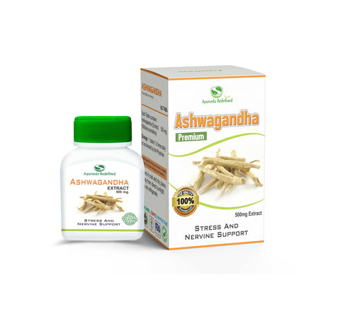 Ashwagandha Tablets - 60 Tabs | Pure Ashwagandha | Ayurveda Redefined