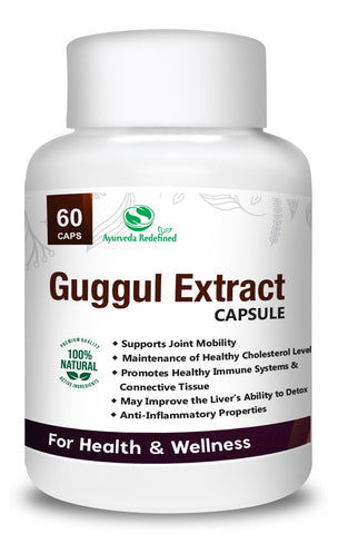 Ayurveda Redefined Guggul Extract Capsule 60's | Guggal Guggulu Googal Gugal Gugul Guggle