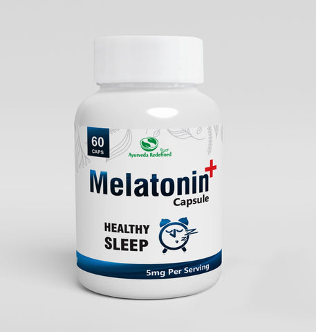 Ayurveda Redefined Melatonin+ Capsules for Better Sleep & Relaxation - 60 Capsules