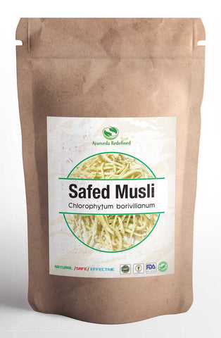 Pure Safed Musli 100gm - White Musli - Shwet Muslie - safed musli