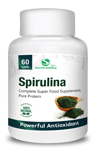 Ayurveda Redefined Spirulina Capsules - 60 Caps | Weight Management