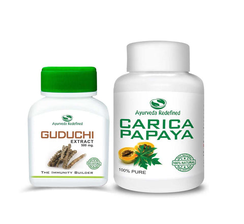 Carica Papaya & Giloy (Guduchi) Combo Pack | Premium Quality
